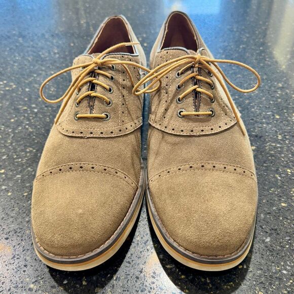 Johnston Murphy Suede Cap Toe Oxfords. Tan. Size 12. main image 9